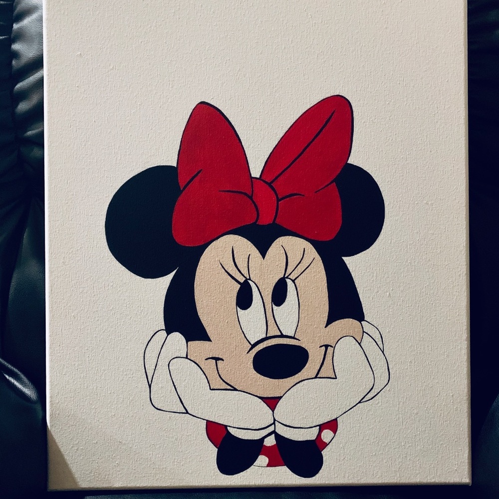 Minnie wall art hand painted